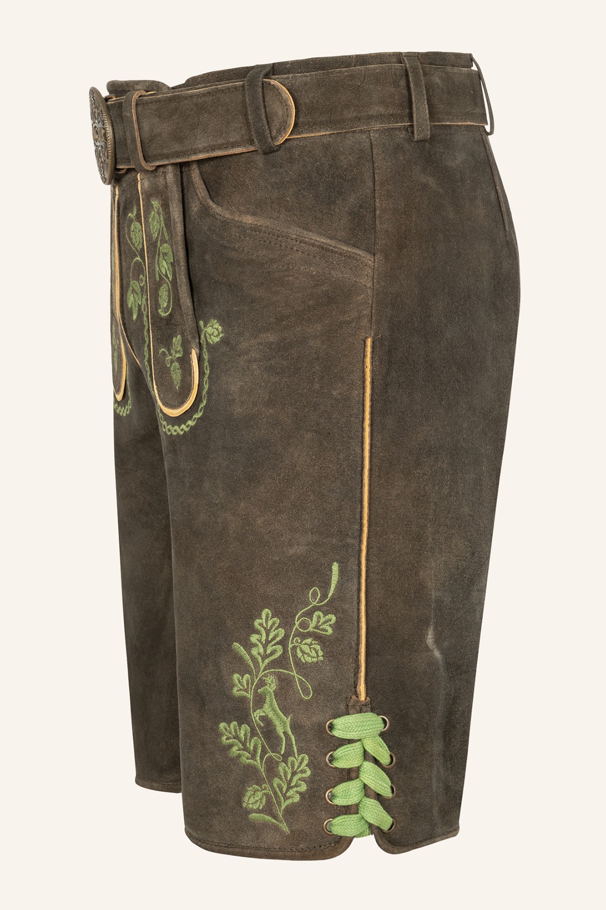 Lederhose Cassius mit Gürtel