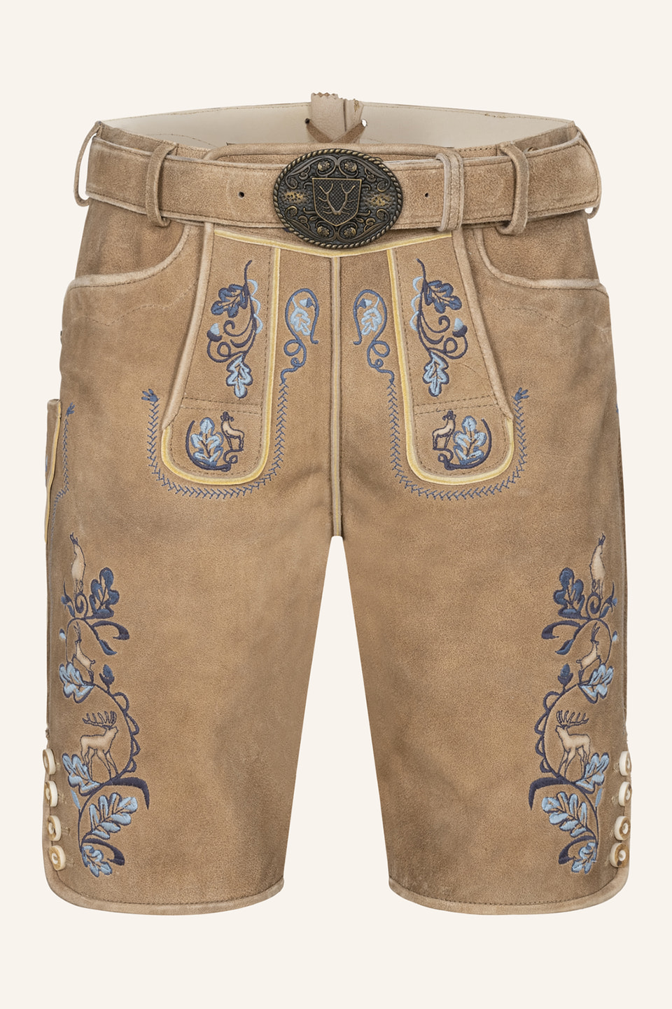 Lederhose Demian mit Gürtel