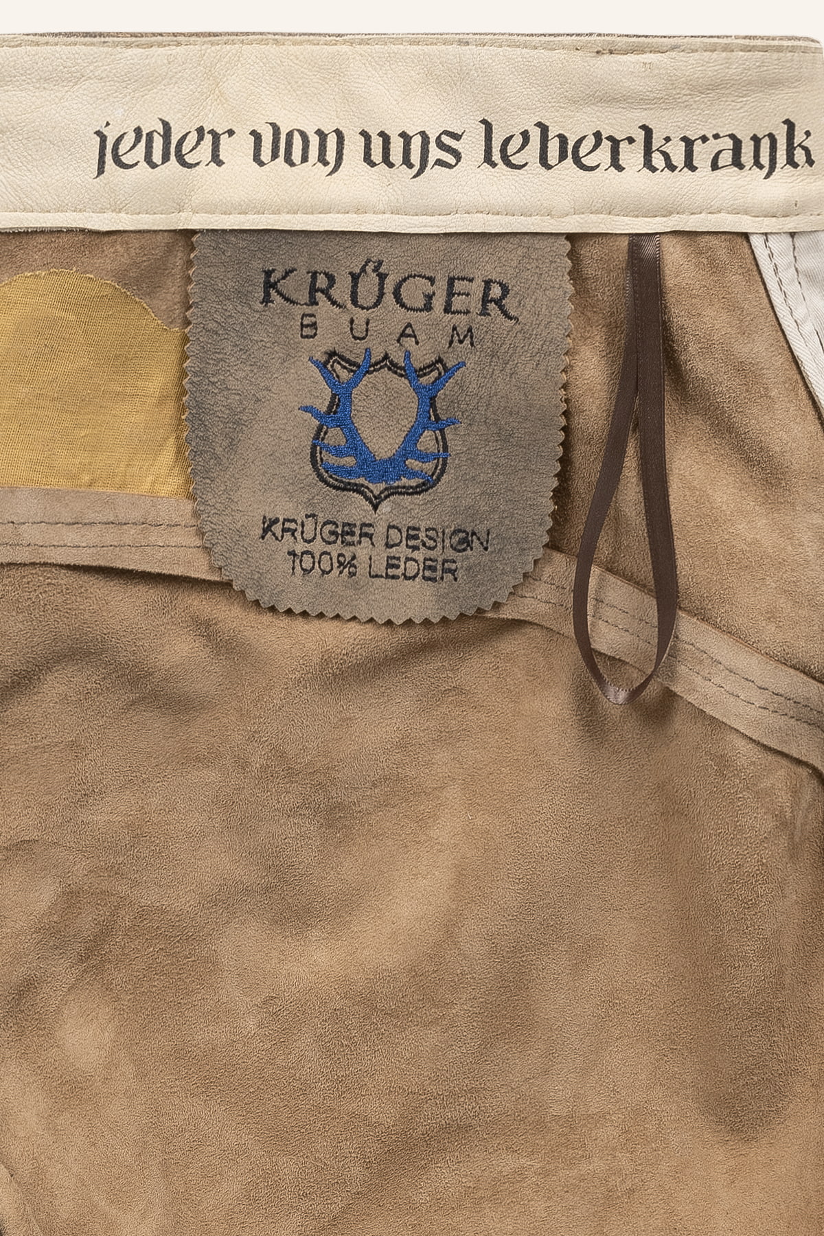 Lederhose Lebenslang m. Gürtel