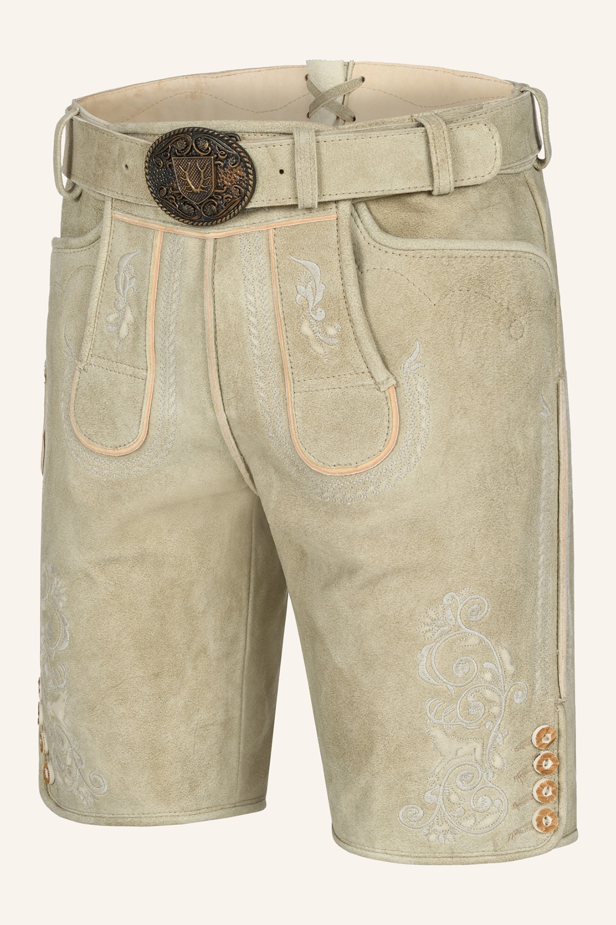 Lederhose Miquel mit Gürtel