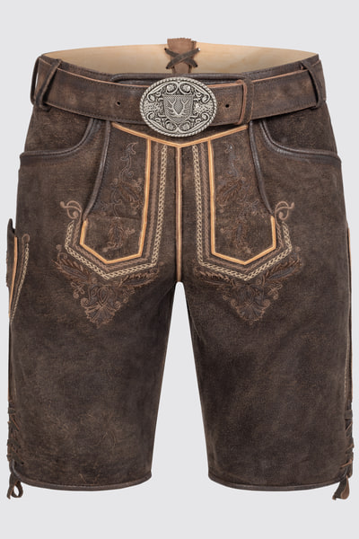 Lederhose Roger mit Gürtel