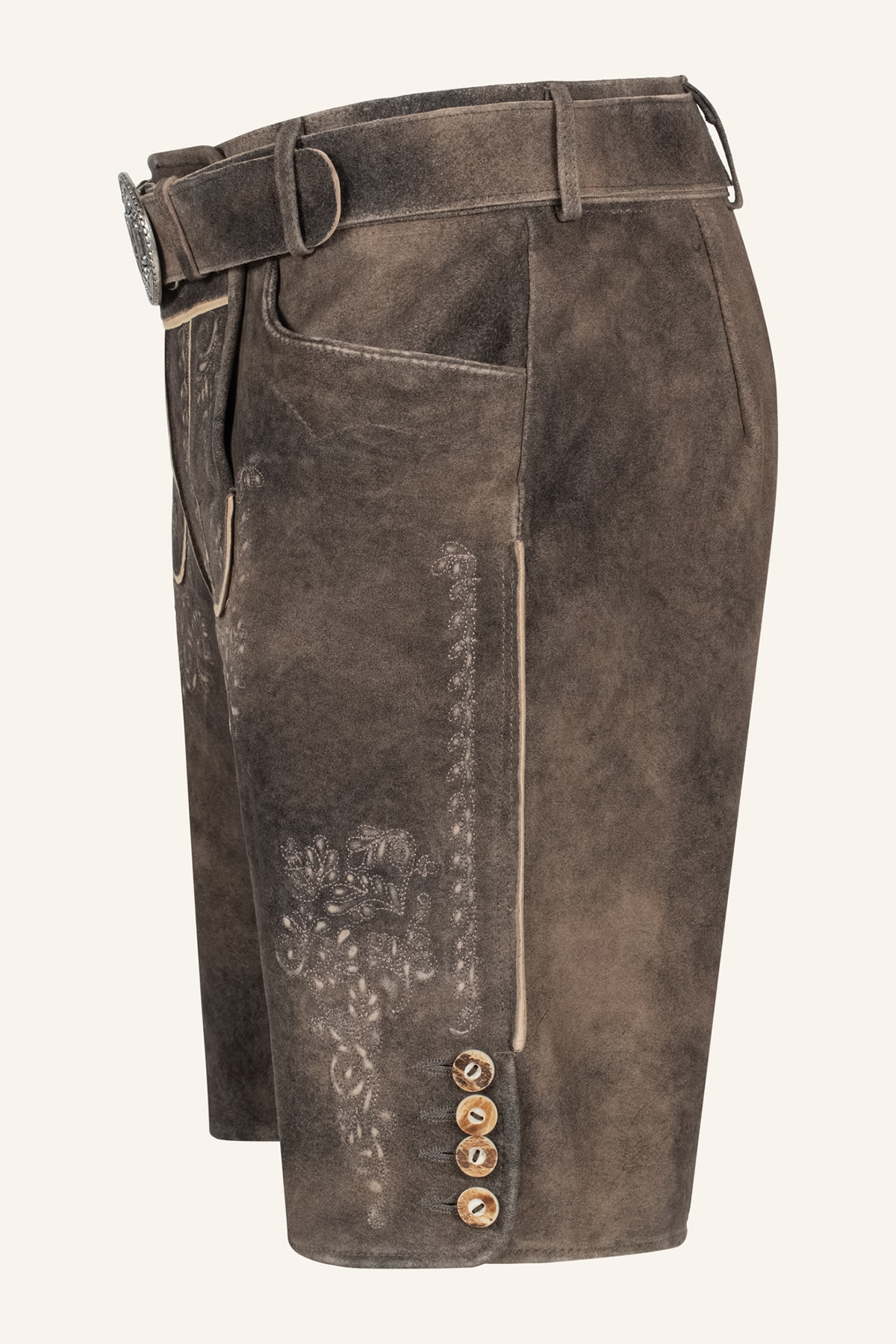 Lederhose Ron mit Gürtel