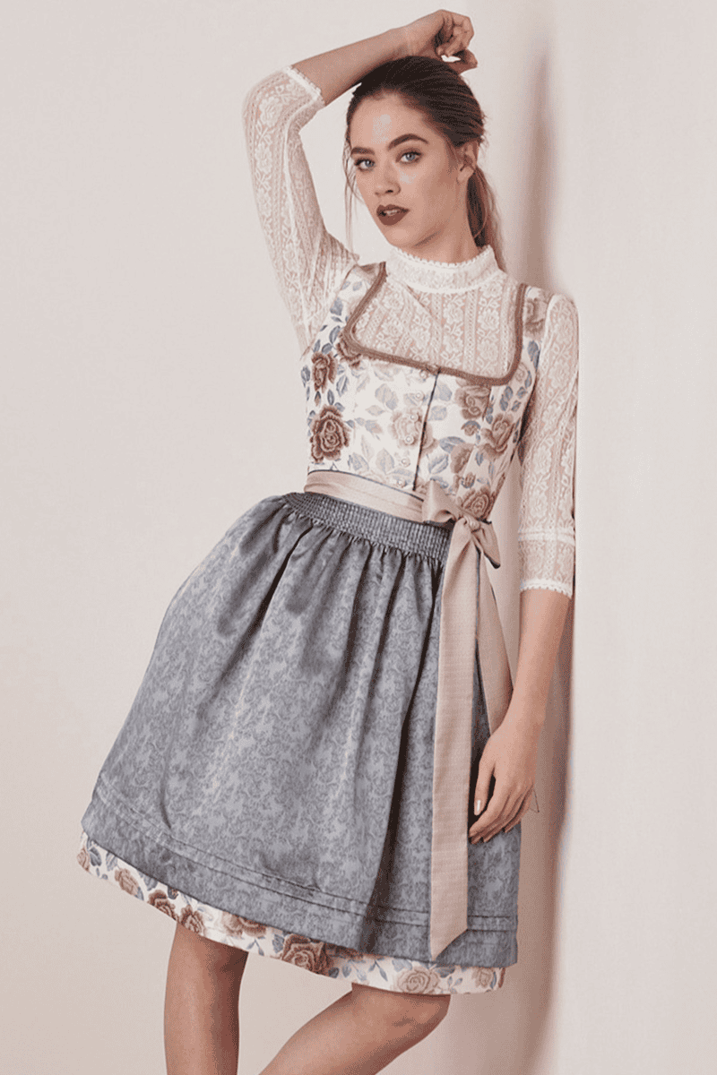Kinderdirndl Theresia In Ecru Im Krüger Dirndl Online Shop – GLHW