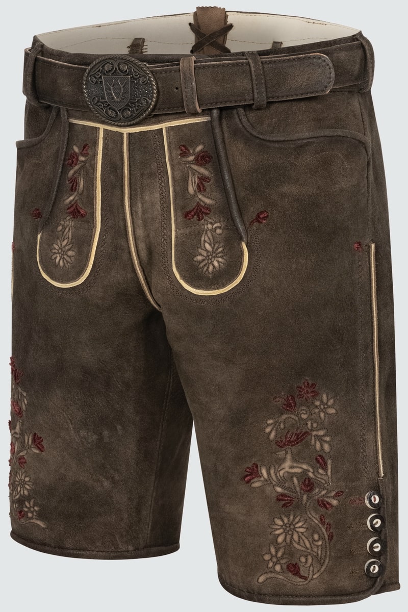 Lederhose Olivier mit Gürtel