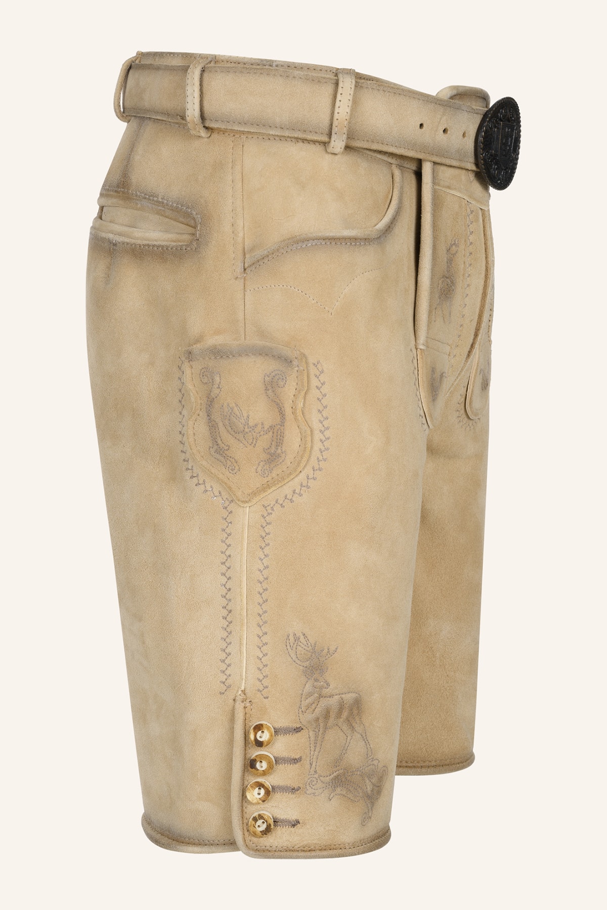 Lederhose Thaddeus mit Gürtel