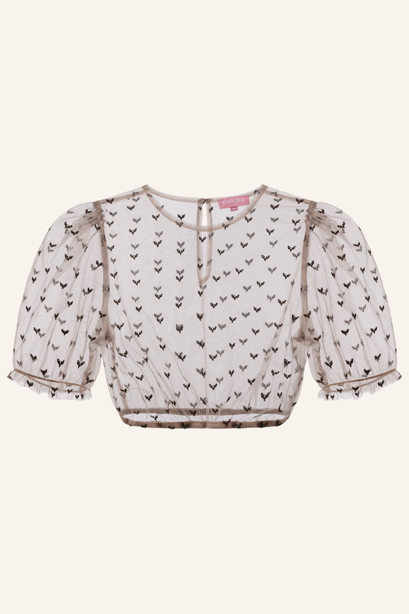 Dirndlbluse Koko Braun