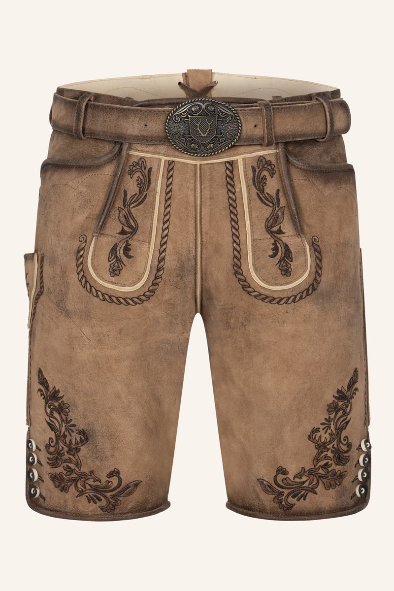 Lederhose Devian mit Gürtel