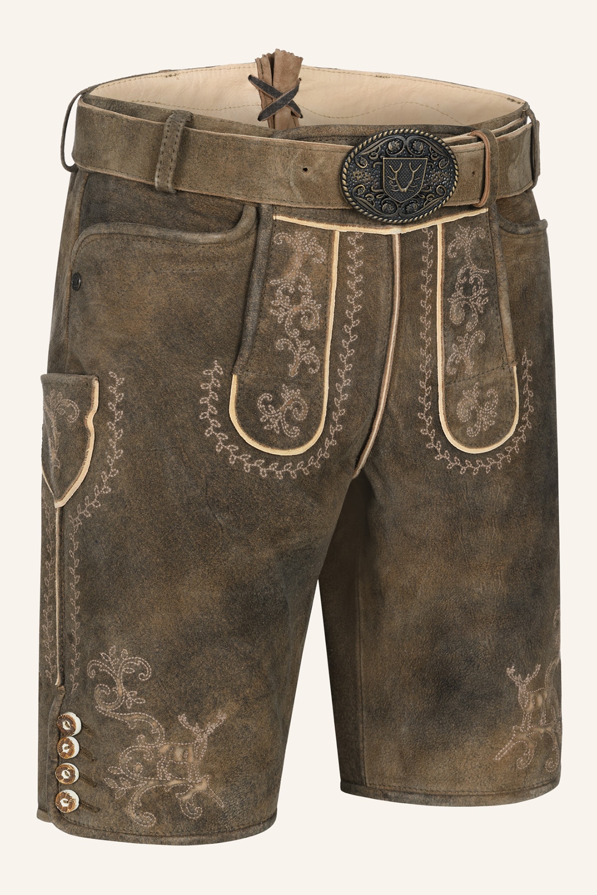 Lederhose Maylon mit Gürtel