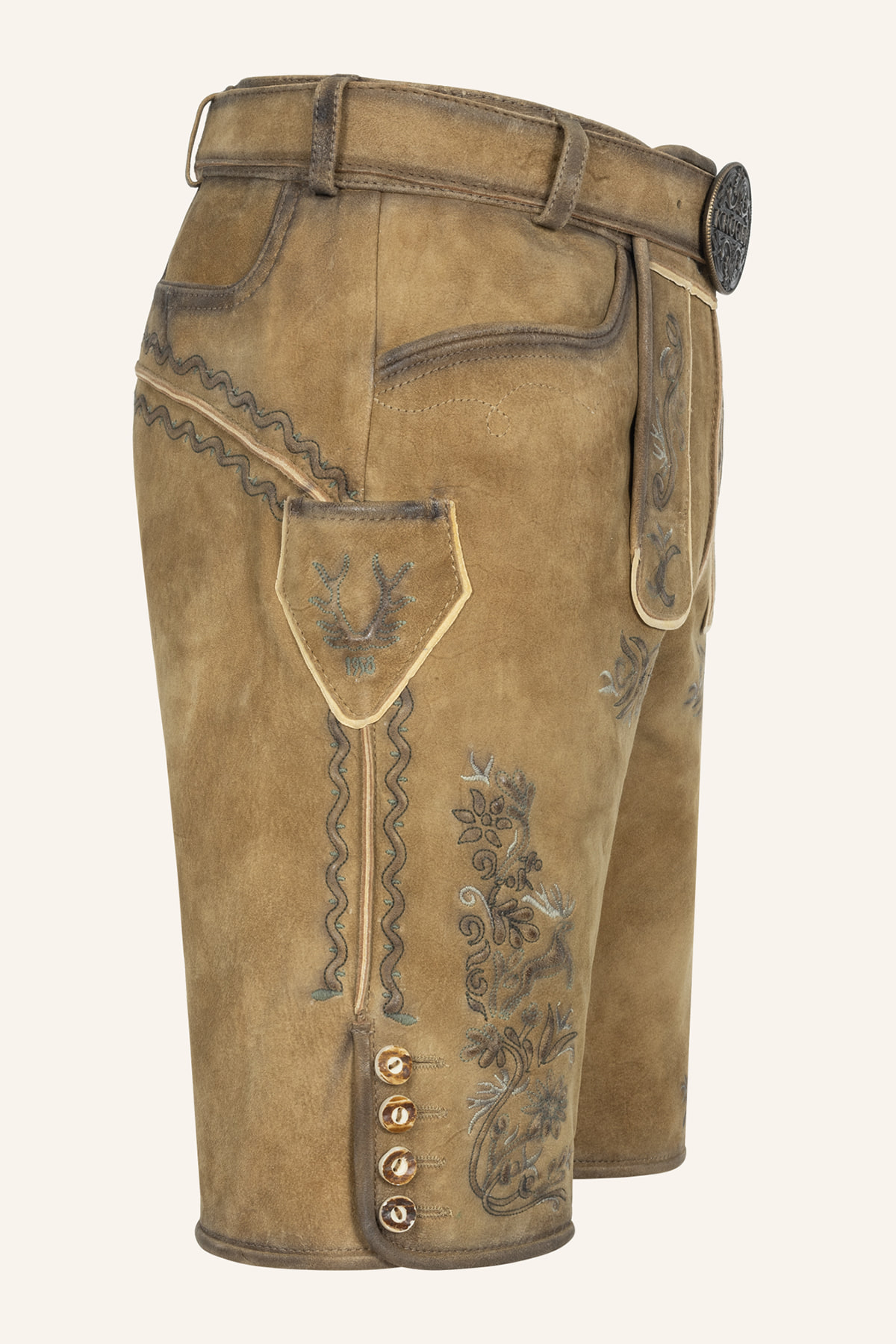 Lederhose Juan mit Gürtel