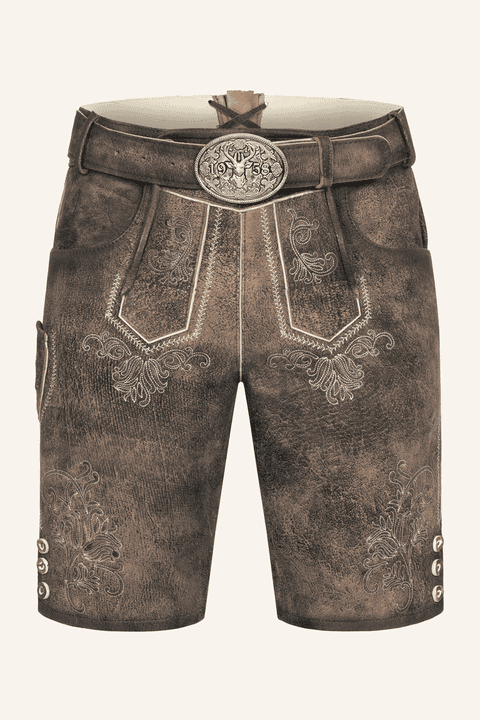 Lederhose Arijus mit Gürtel