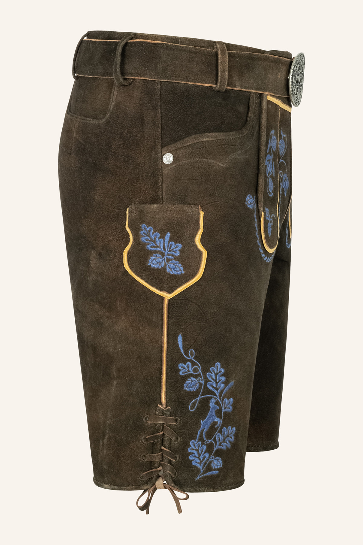 Lederhose Roland mit Gürtel