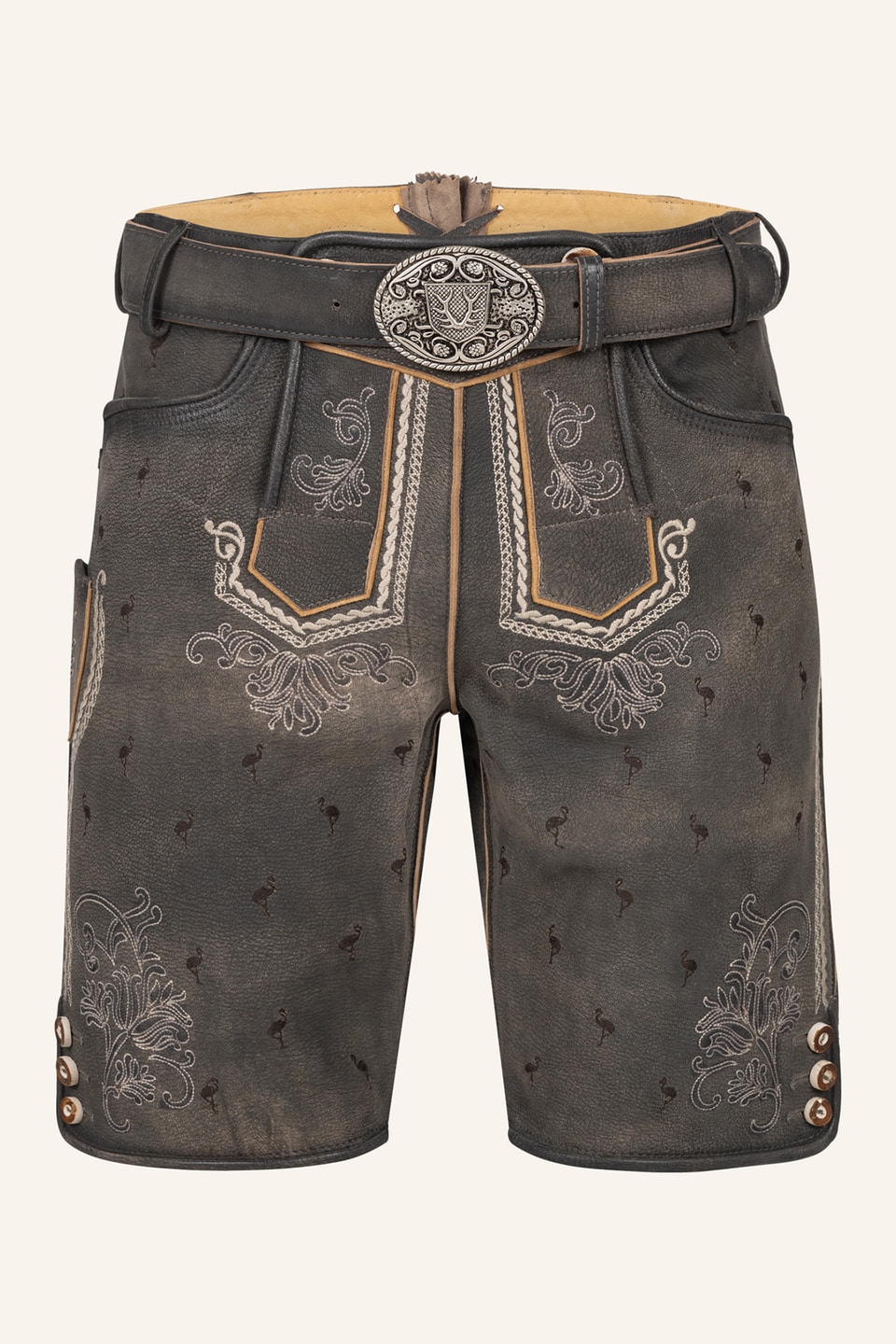 Lederhose Udo mit Gürtel