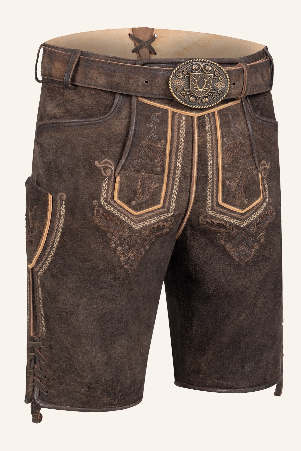 Lederhose Roger mit Gürtel