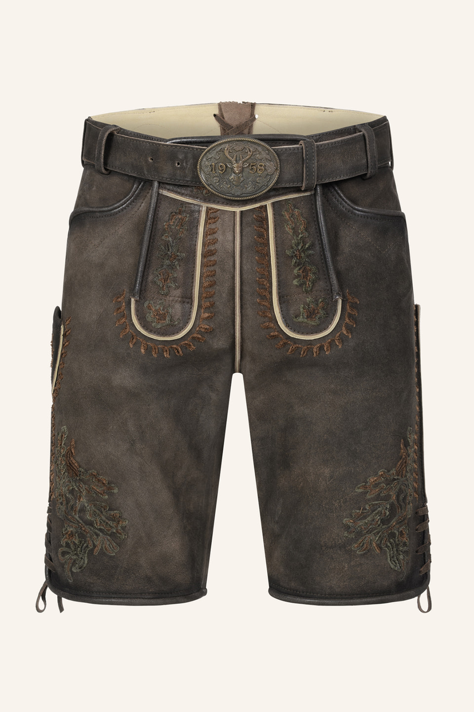Lederhose Elliot mit Gürtel