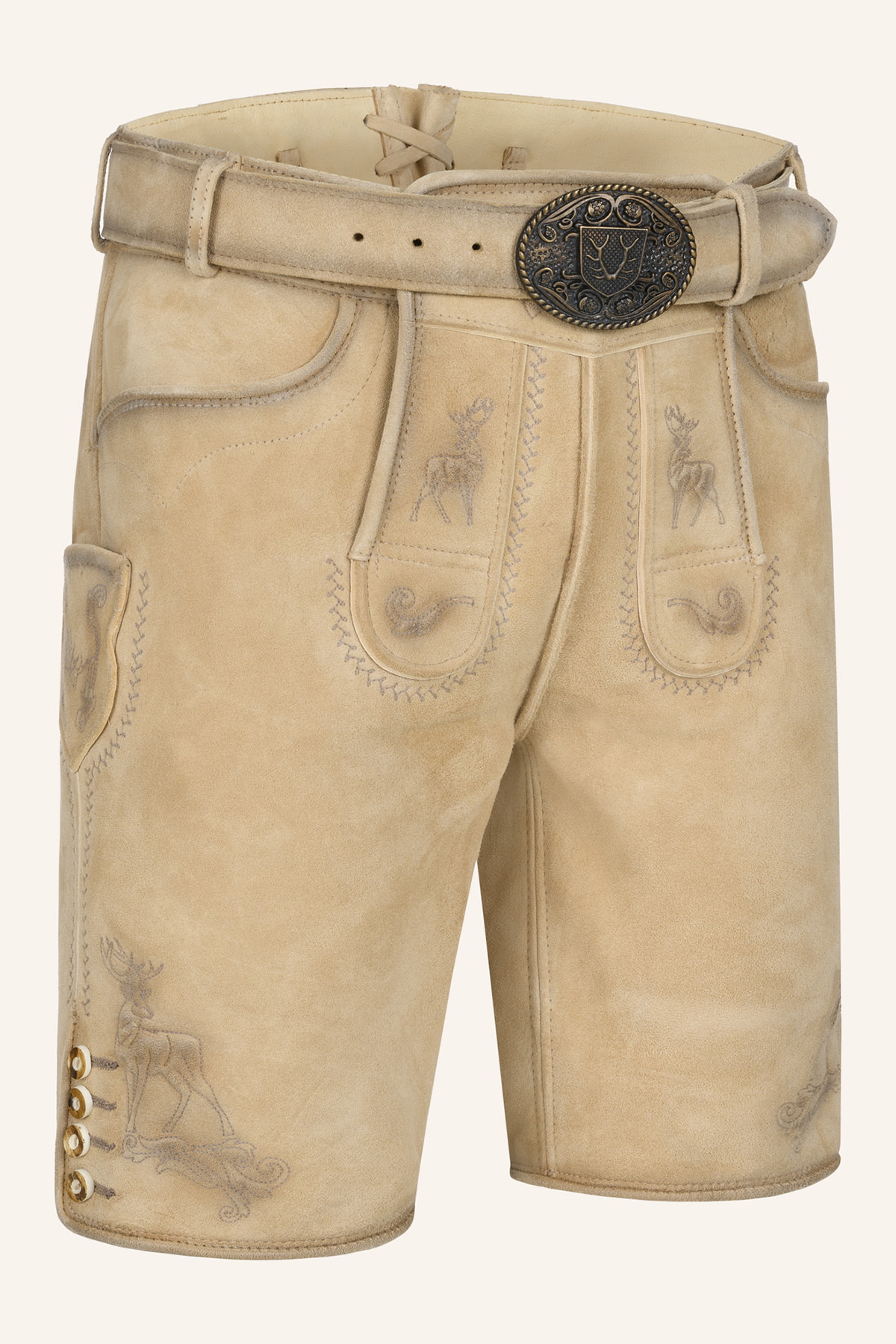 Lederhose Thaddeus mit Gürtel