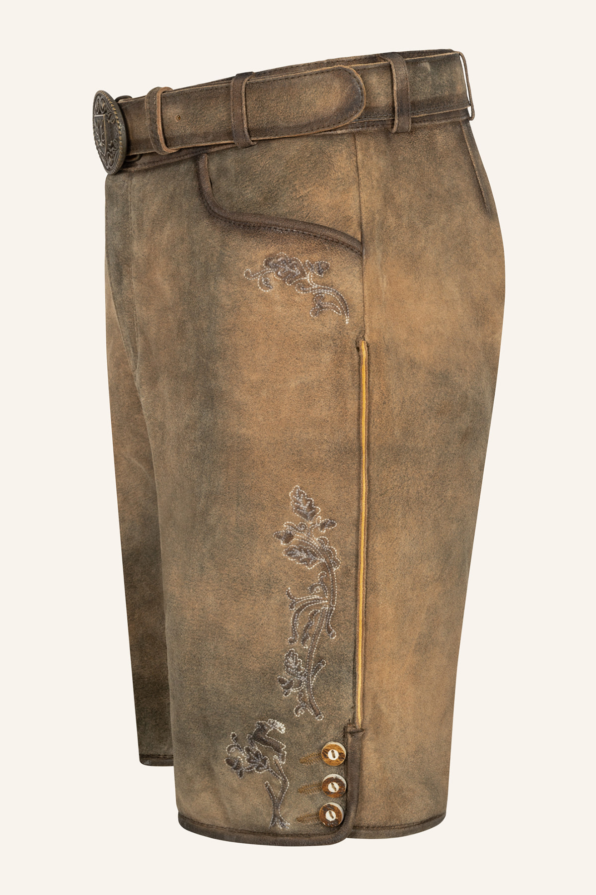 Lederhose Paulo mit Gürtel