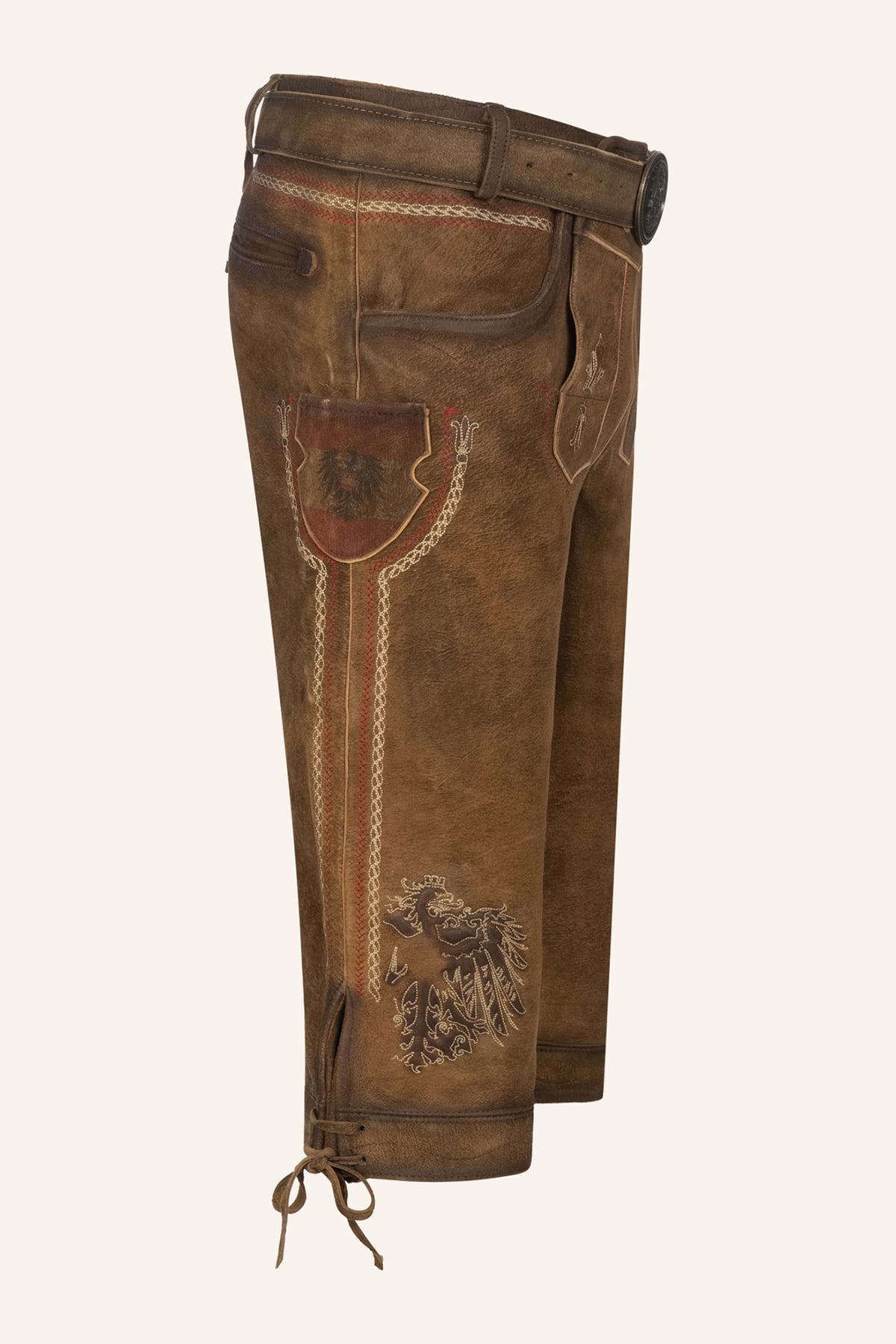 Lederhose Mei Hoamat Kniebund