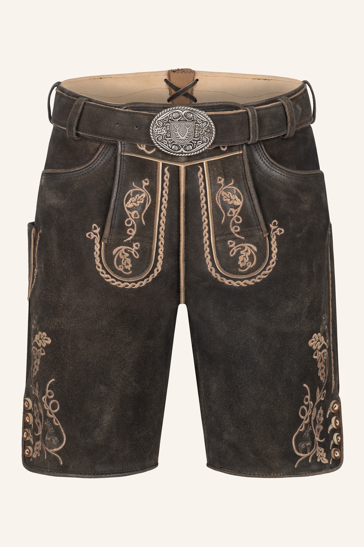 Lederhose Orlando mit Gürtel