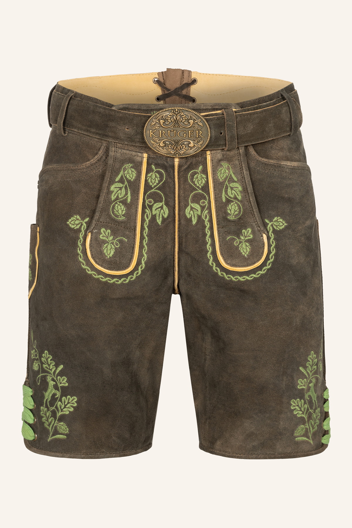 Lederhose Cassius mit Gürtel