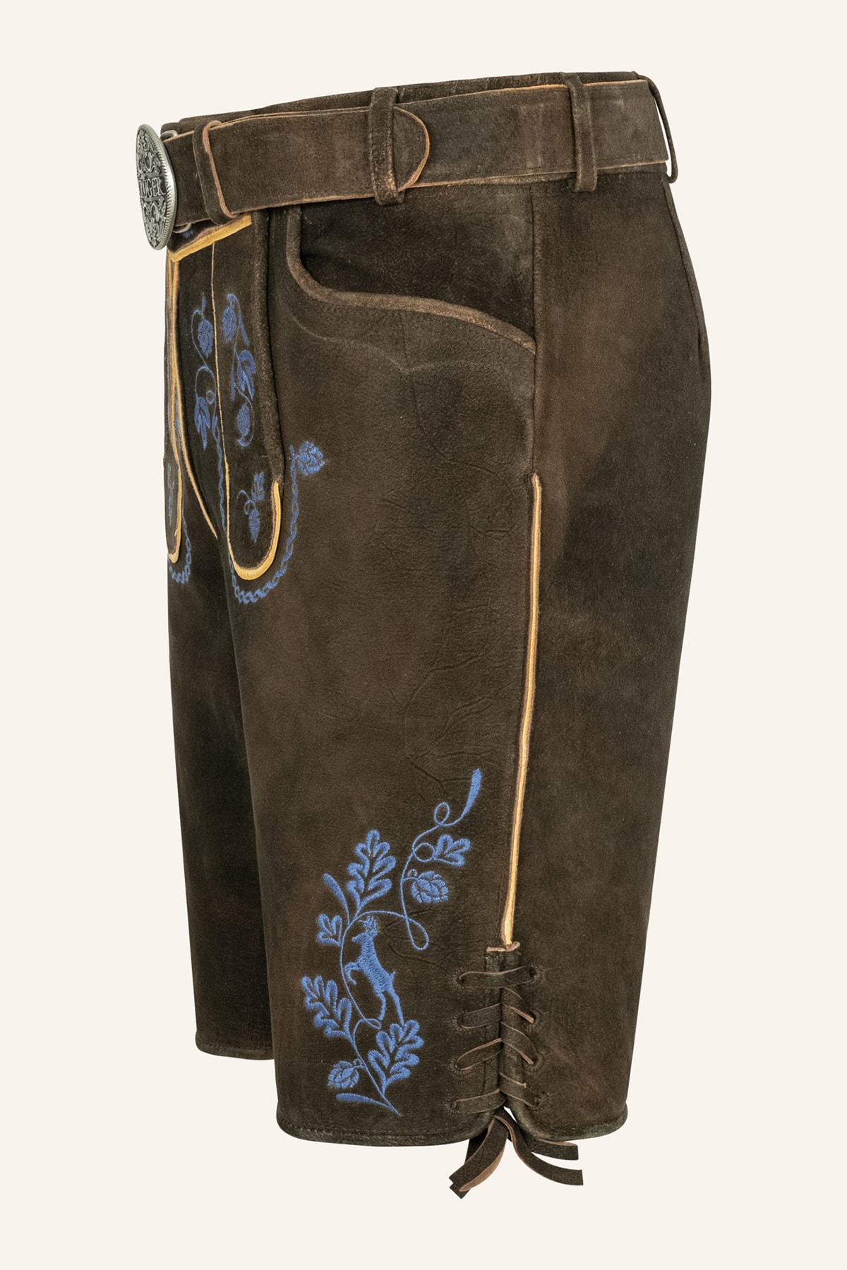 Lederhose Roland mit Gürtel
