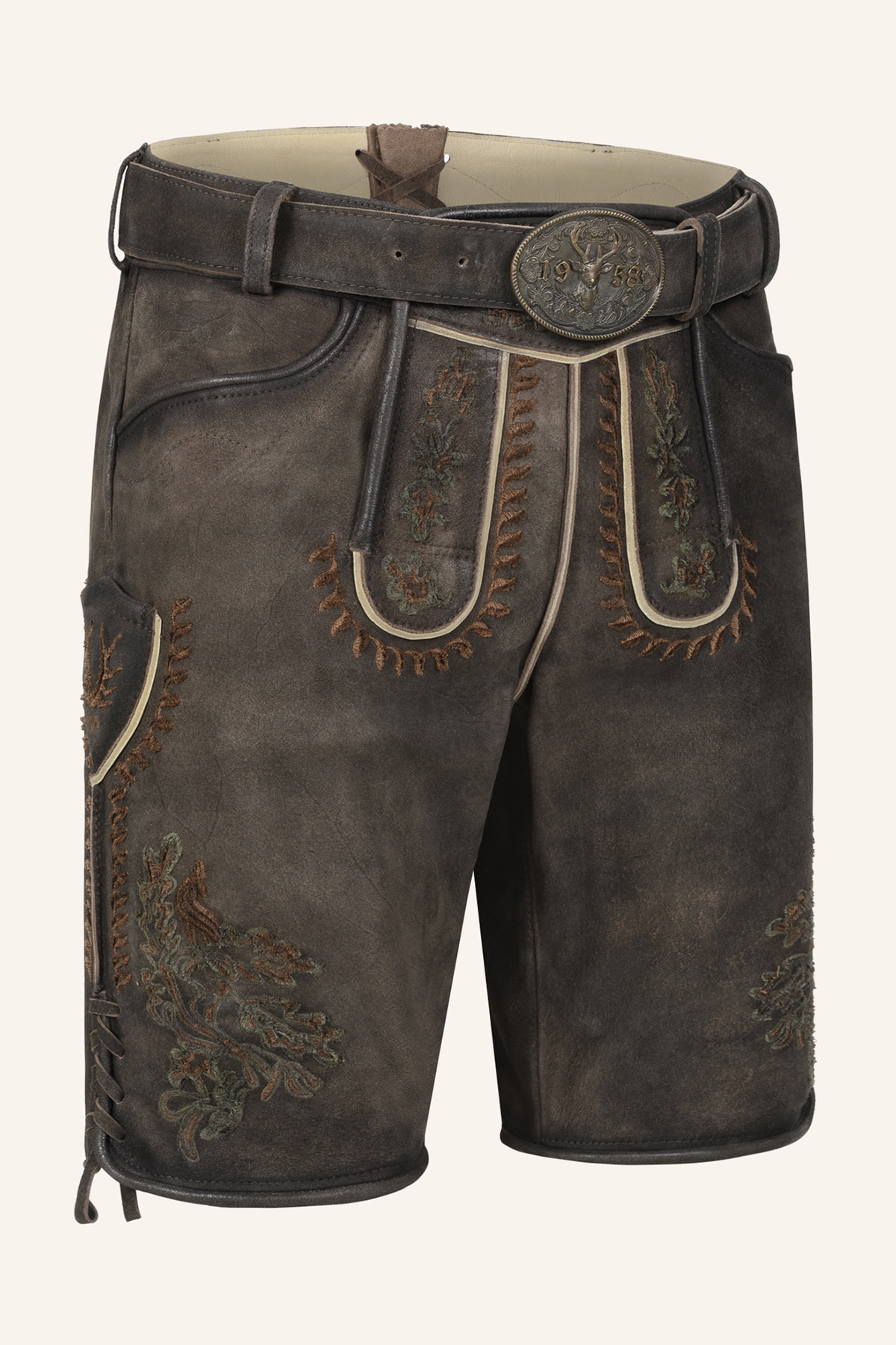 Lederhose Elliot mit Gürtel