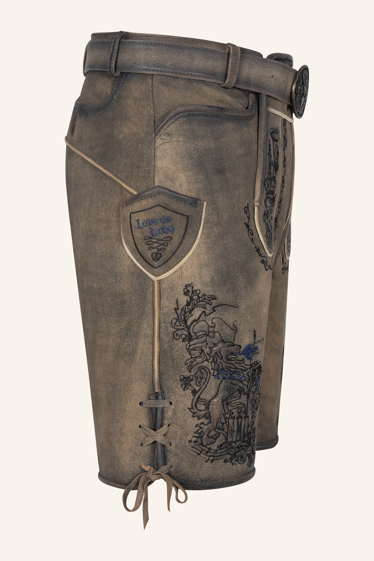 Lederhose Lebenslang m. Gürtel