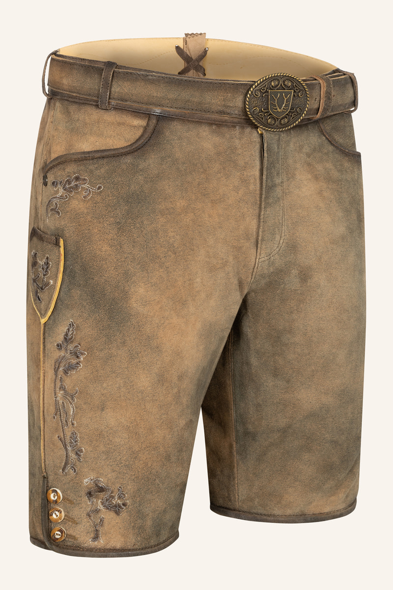 Lederhose Paulo mit Gürtel