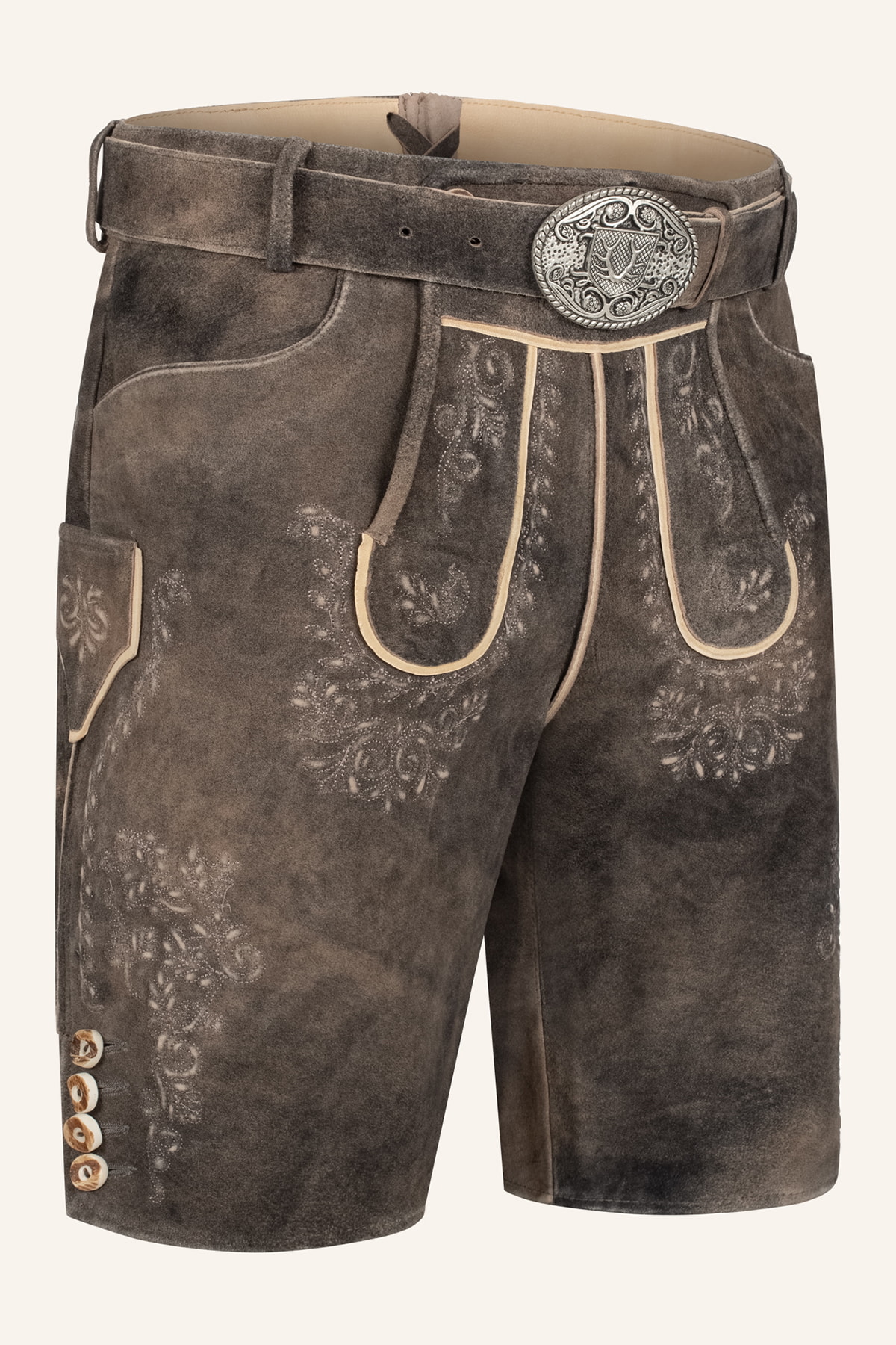 Lederhose Ron mit Gürtel