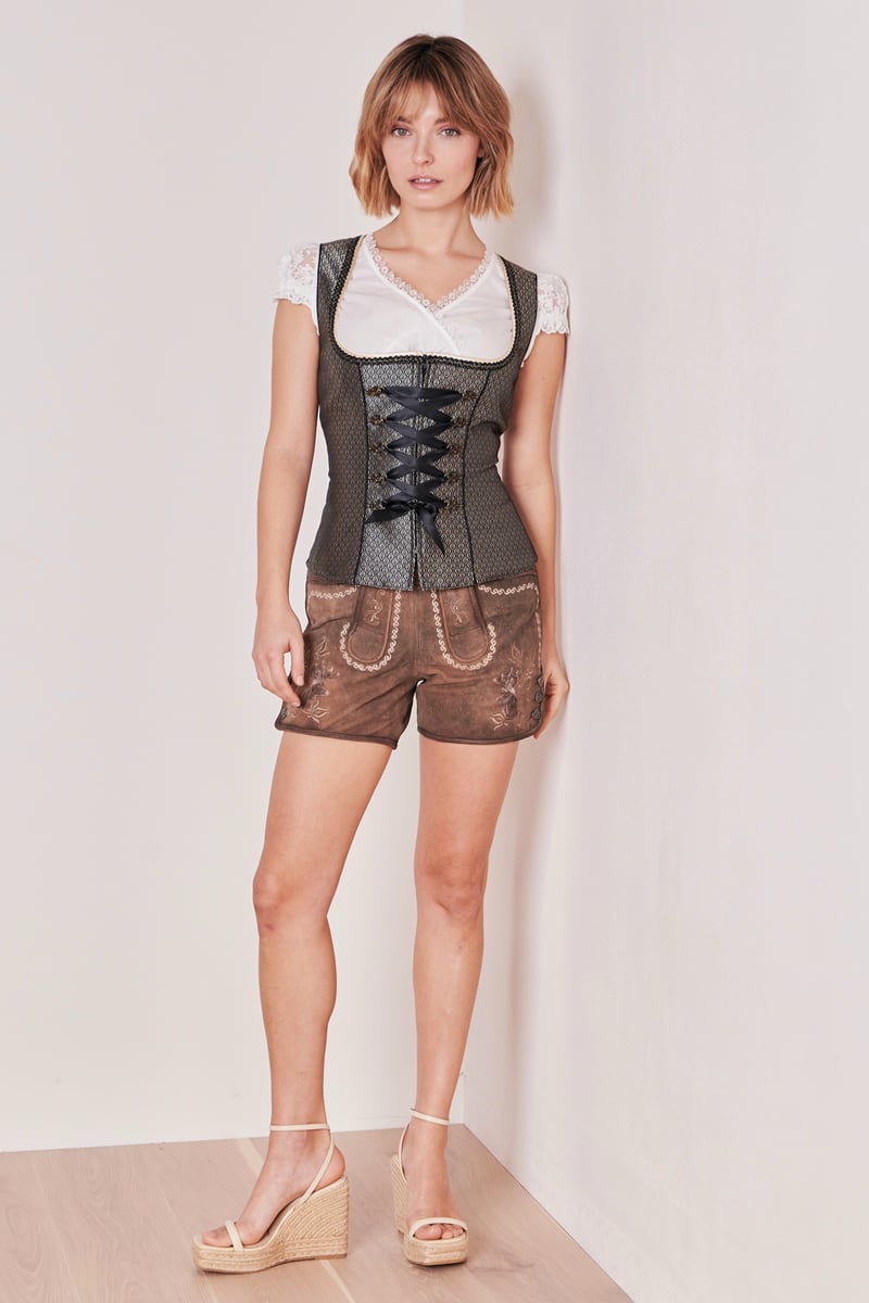Trachtenmieder Merima in schwarz im Krüger Dirndl Online Shop